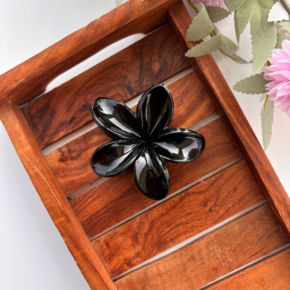 Glassy Flower Hair Claw - Large