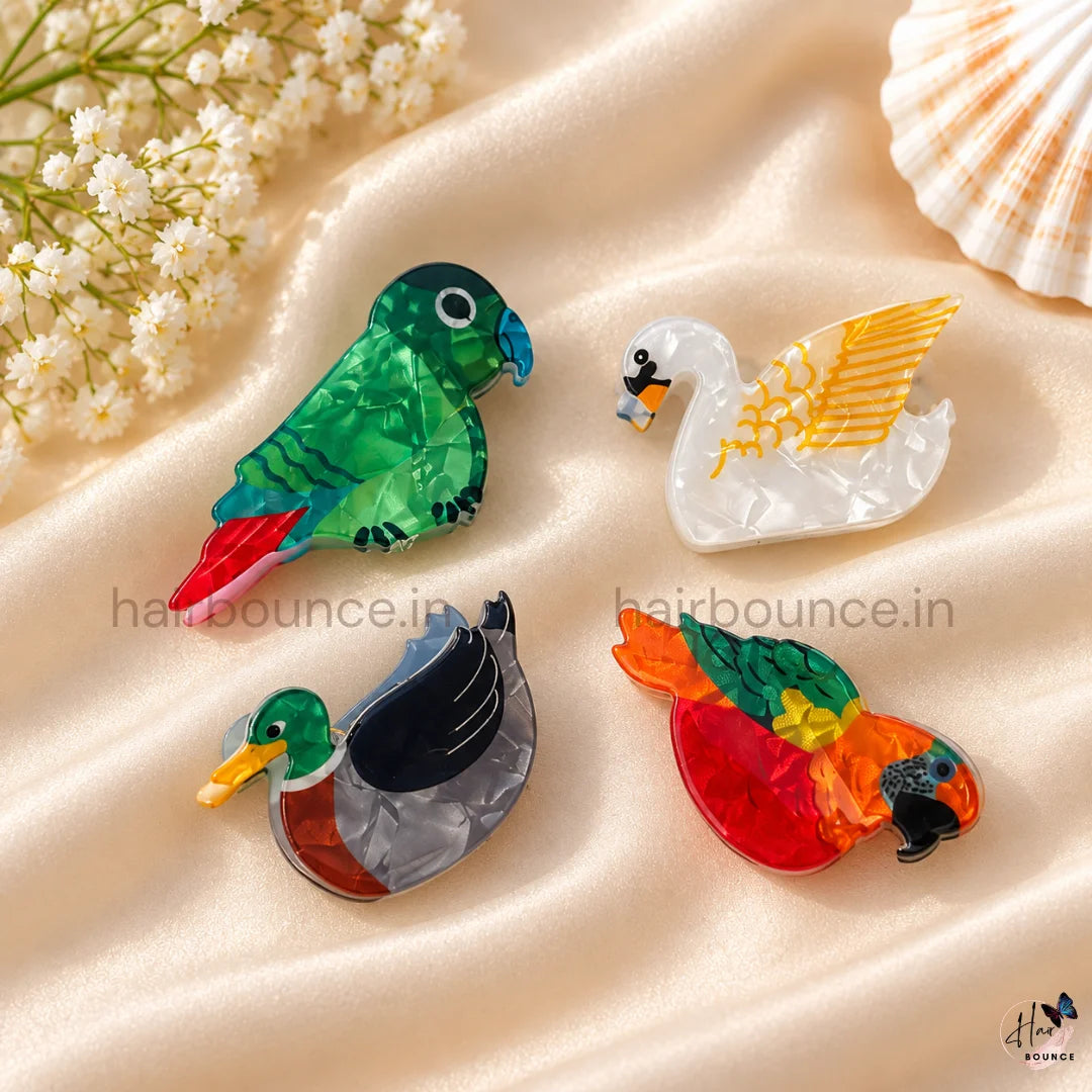Winged Wonders Mini Hair Claw Clips – Pack of 4