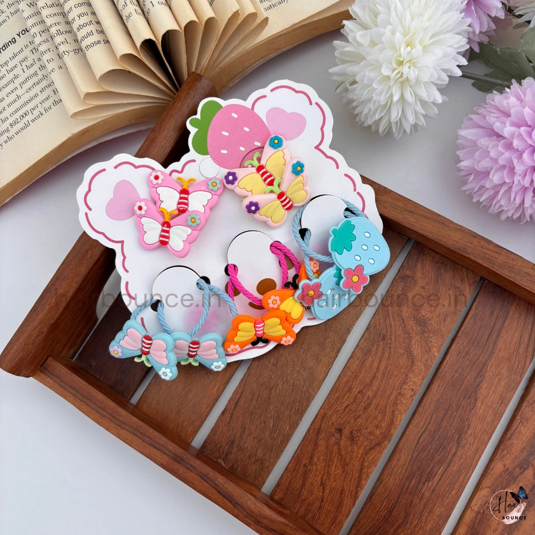 Berry Buddies Kids Hair Tie Set – Set of 5