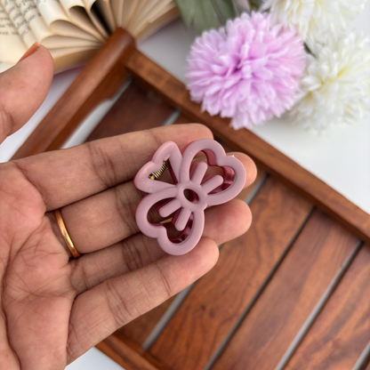 Dual Colour Bow Hair Claw - Small