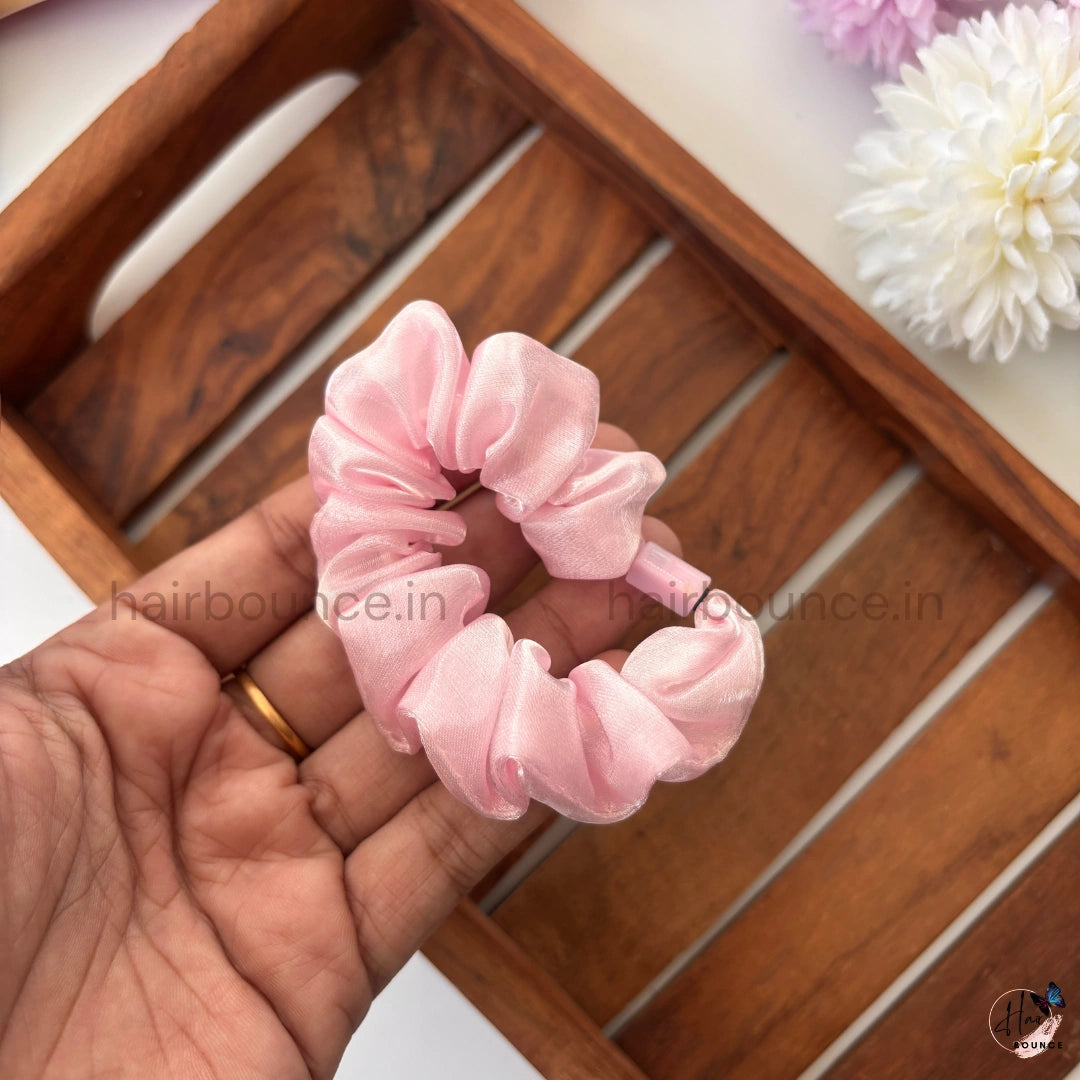 Sheer Organza Scrunchies – Soft Pastel Hair Ties