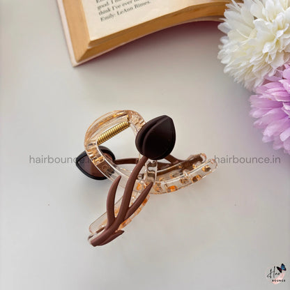 Nude Shade Tulip Twist Hair Claw - Large