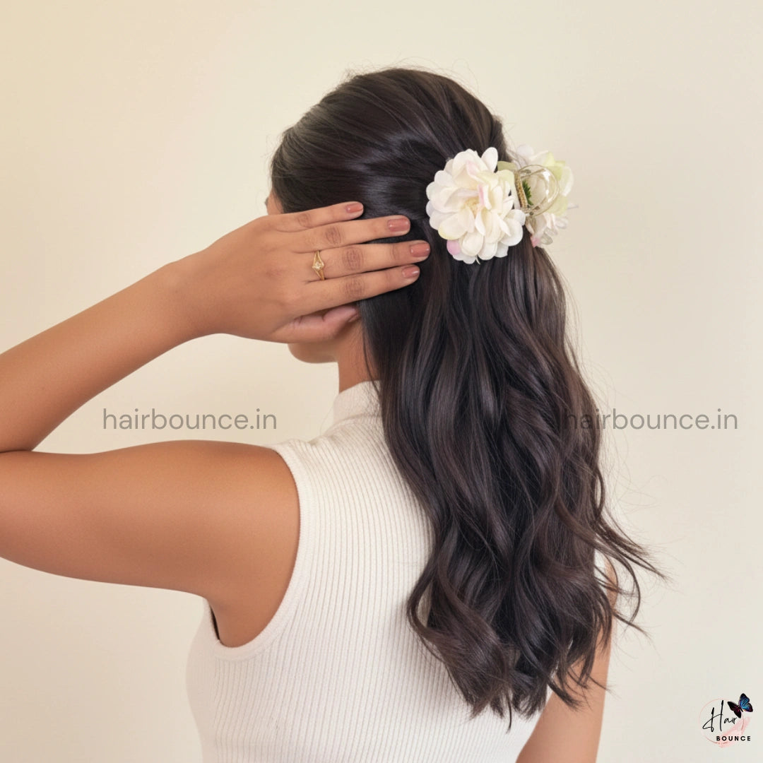 Pastel Bloom Hydrangea Hair Claw – Large