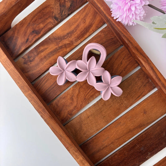 Dual Colour Triple Lilly Flower Hair Claw - Large