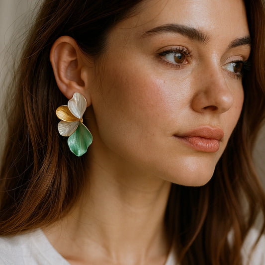 Petal Cascade Statement Earrings