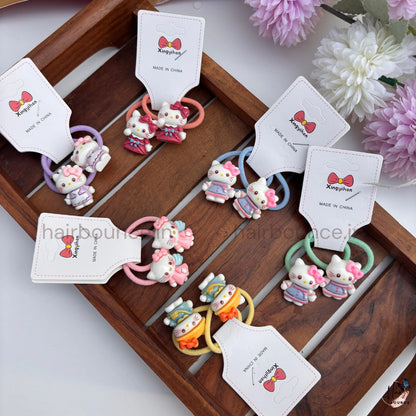 Cute Kitty Hair Ties for Girls – Pack of 2