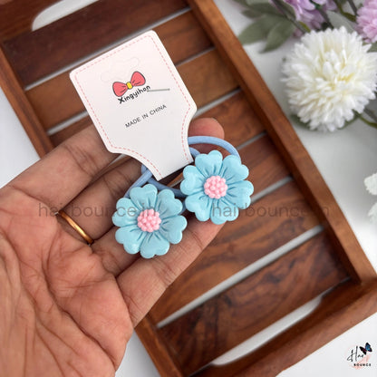 Cute Daisy Flower Hair Ties for Girls – Pack of 2