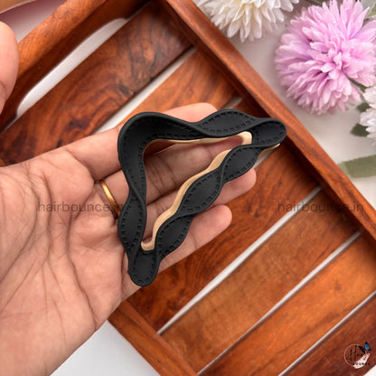Dual-Colour Wave Hair Claw – Large