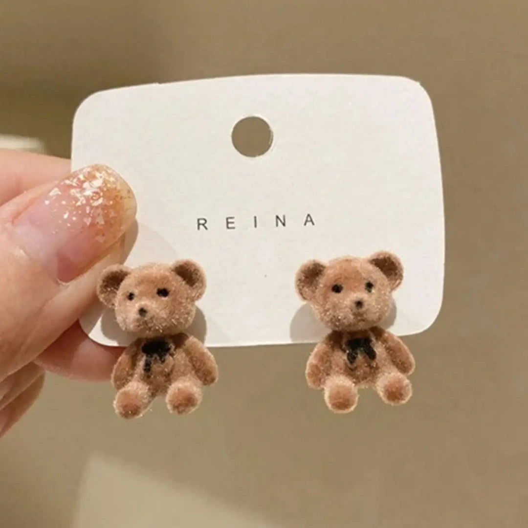 Teddy Charm Drop Earrings – Available in 2 Colours