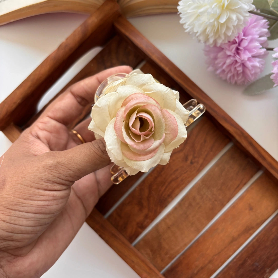 Soft Rose Hair Claw – Large