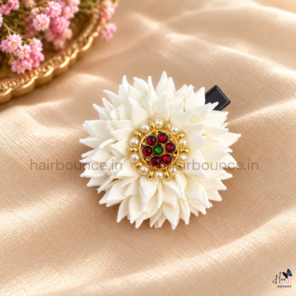 Iruvachi Floral Alligator Hair Clip