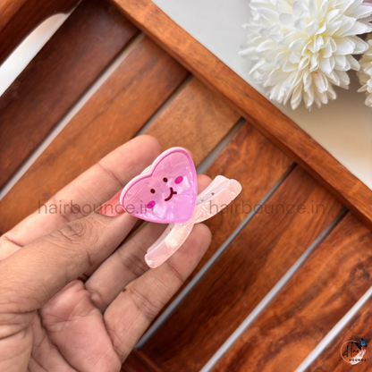 Dreamy Pastel Smiley Cartoon Hair Claw – Small