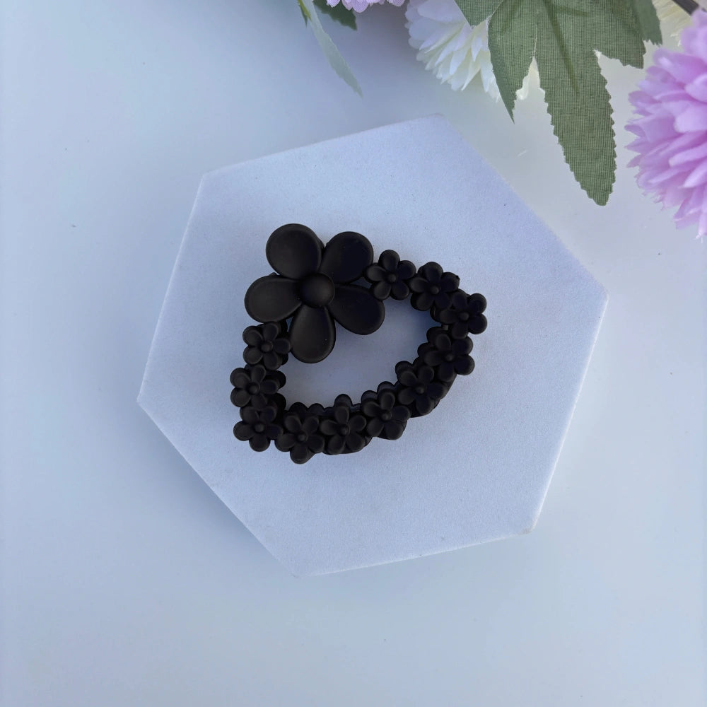 Oval Flower Hair Claw - Medium