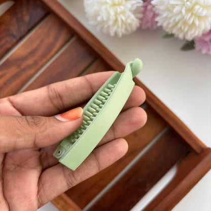 Matte Finish Classic Banana Hair Clip - Medium