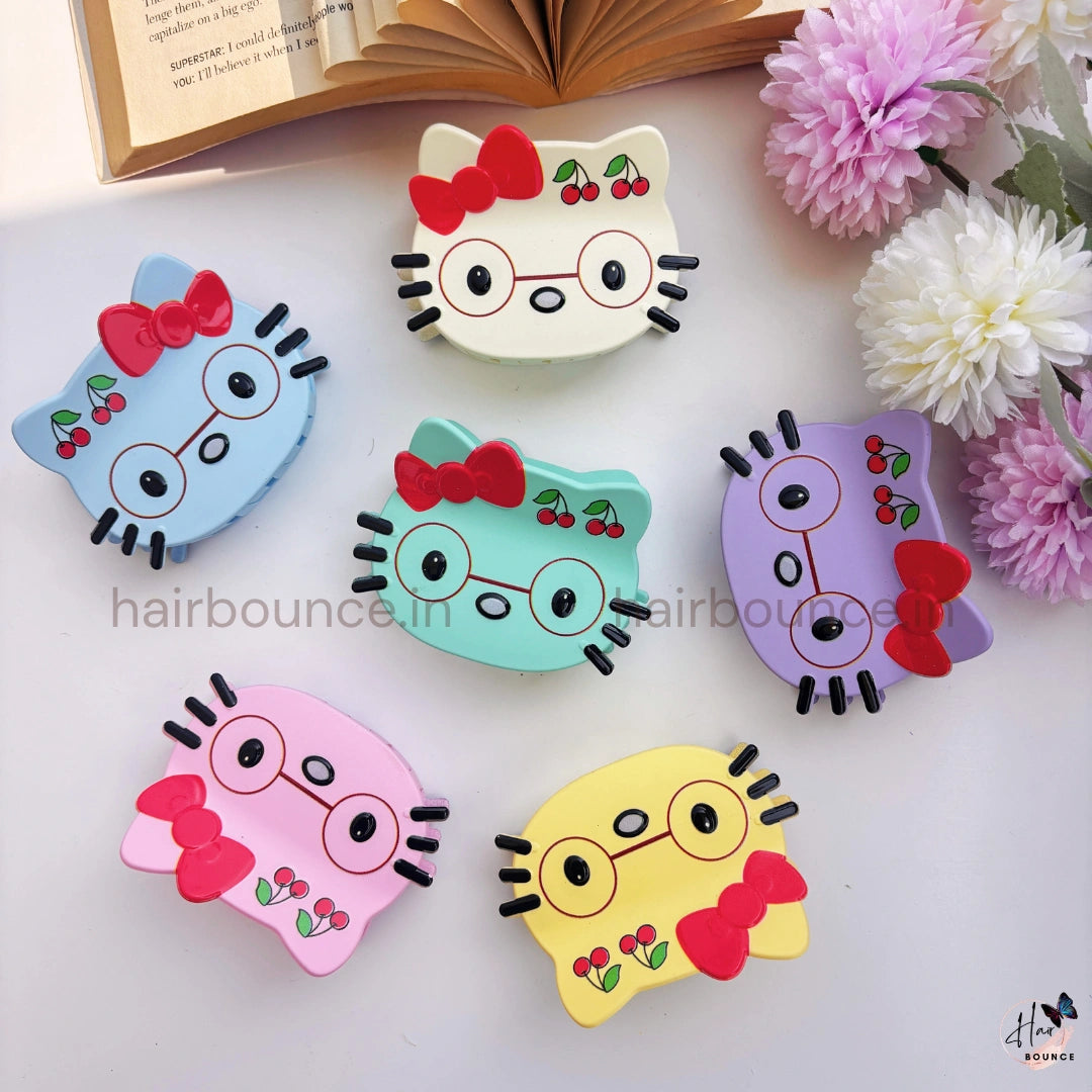 Cute Kitty Cartoon Hair Claw Clip – Large
