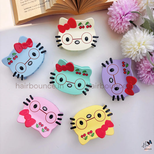 Cute Kitty Cartoon Hair Claw Clip – Large
