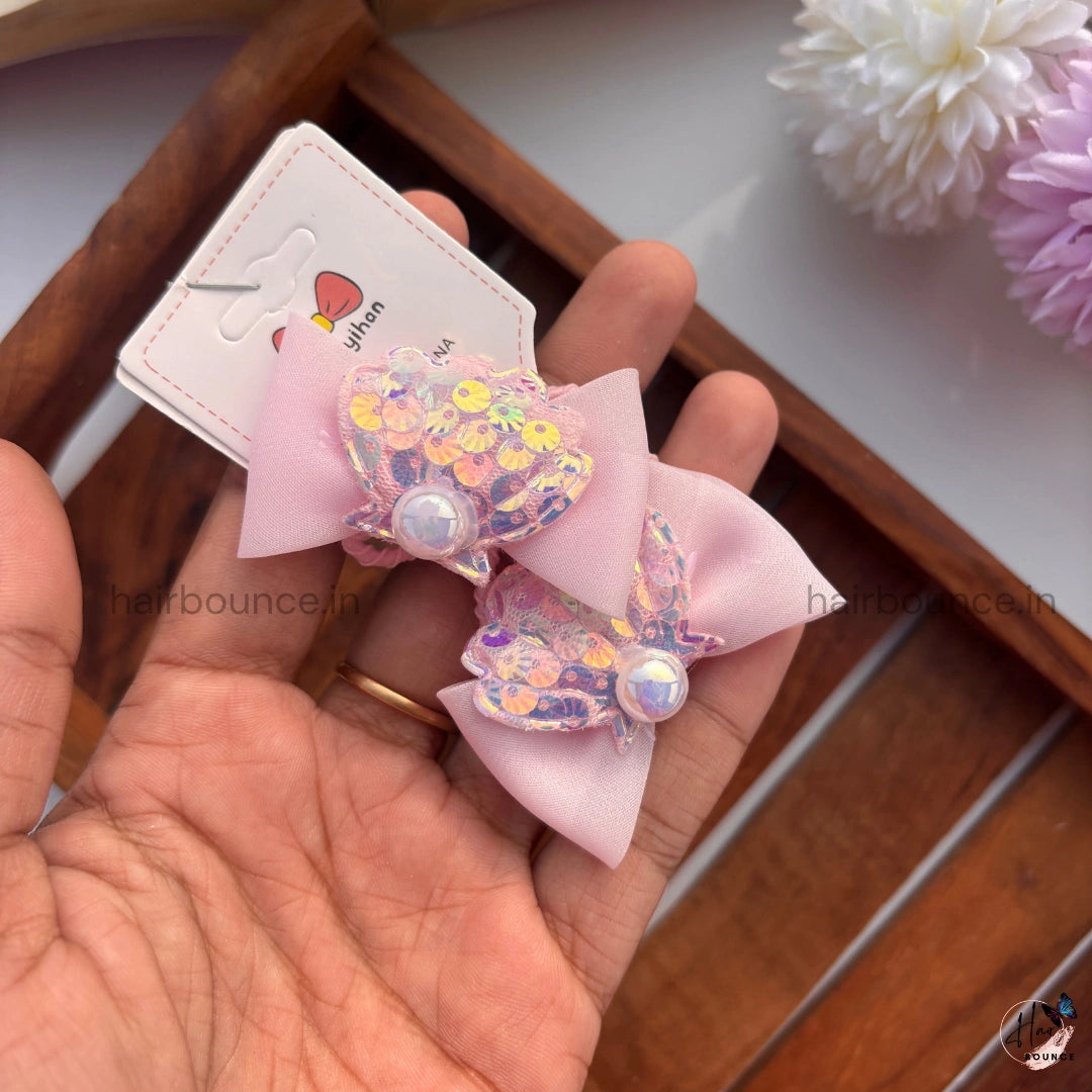 Mermaid Shell Bow Rubber Bands – Hairbounce.in