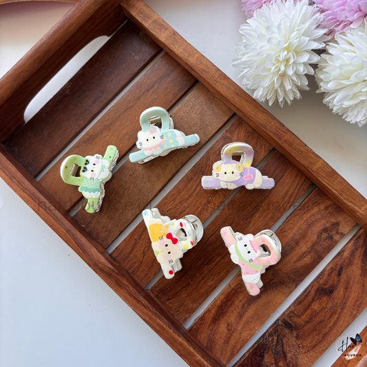 Kawaii Kitty Stretch Pose Hair Claw – Small