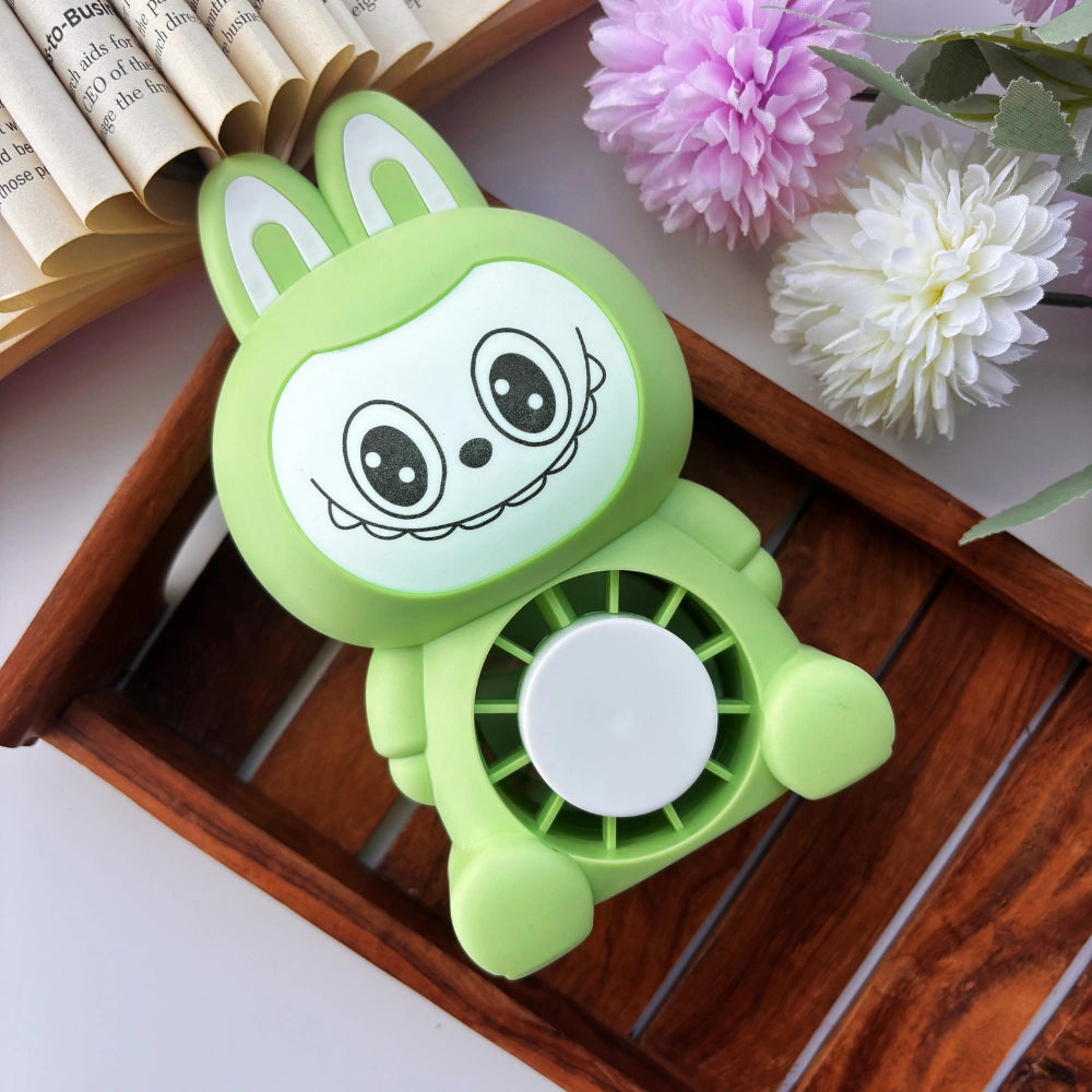 Pink Rabbit Fan Green Bunny LED Mini Fan – Hairbounce.in