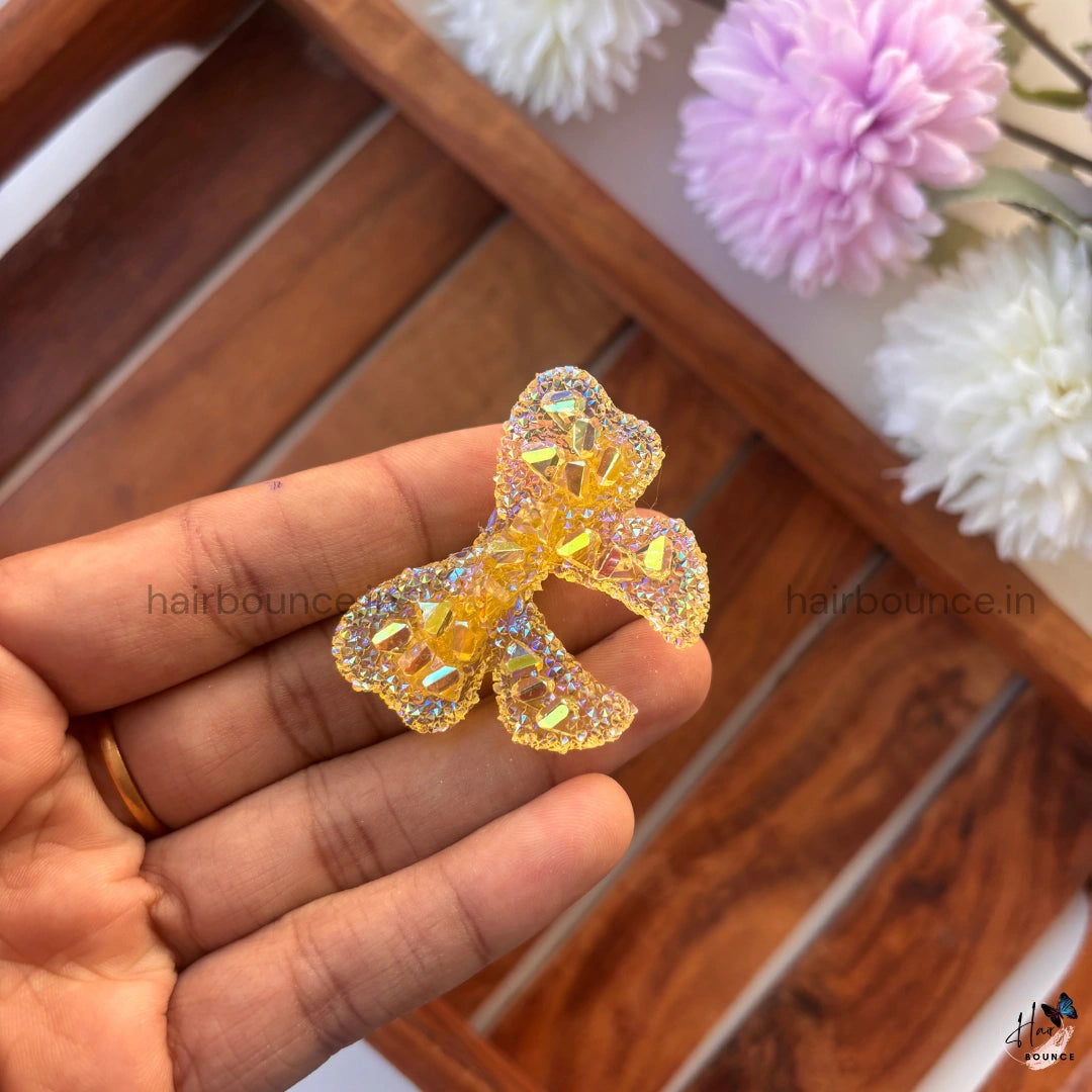 Holographic Sparkle Ribbon Hair Clip