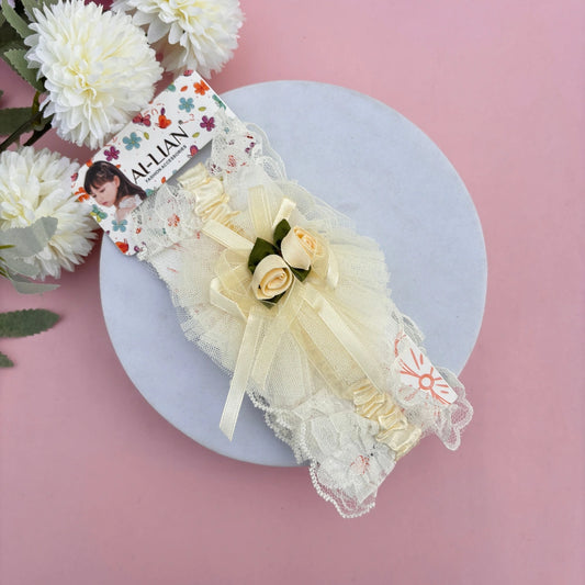 Rosy Lace Bloom New Born Baby Headband