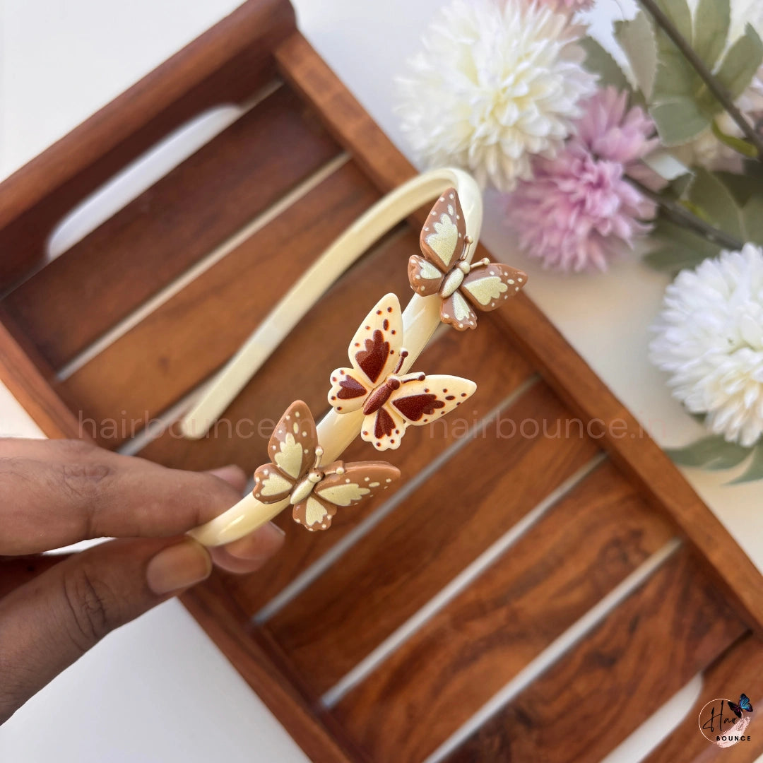 Vintage Butterfly Hairband – Dual Tone Collection