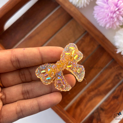 Holographic Sparkle Ribbon Hair Clip