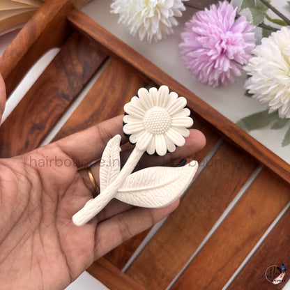 Dual-Colour Sunflower Stem Hair Claw – Large