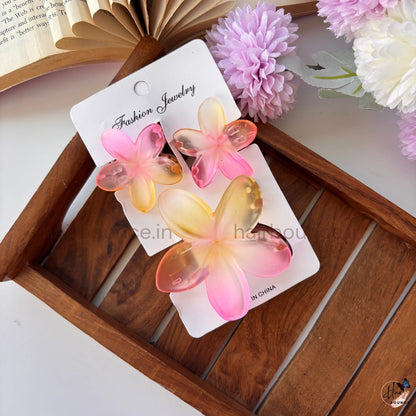 Dreamy Petal Crystal Hair Claw - Set of 3