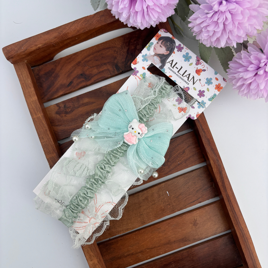 Pearl Kitty Charm Baby Headband
