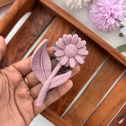 Dual-Colour Sunflower Stem Hair Claw – Large