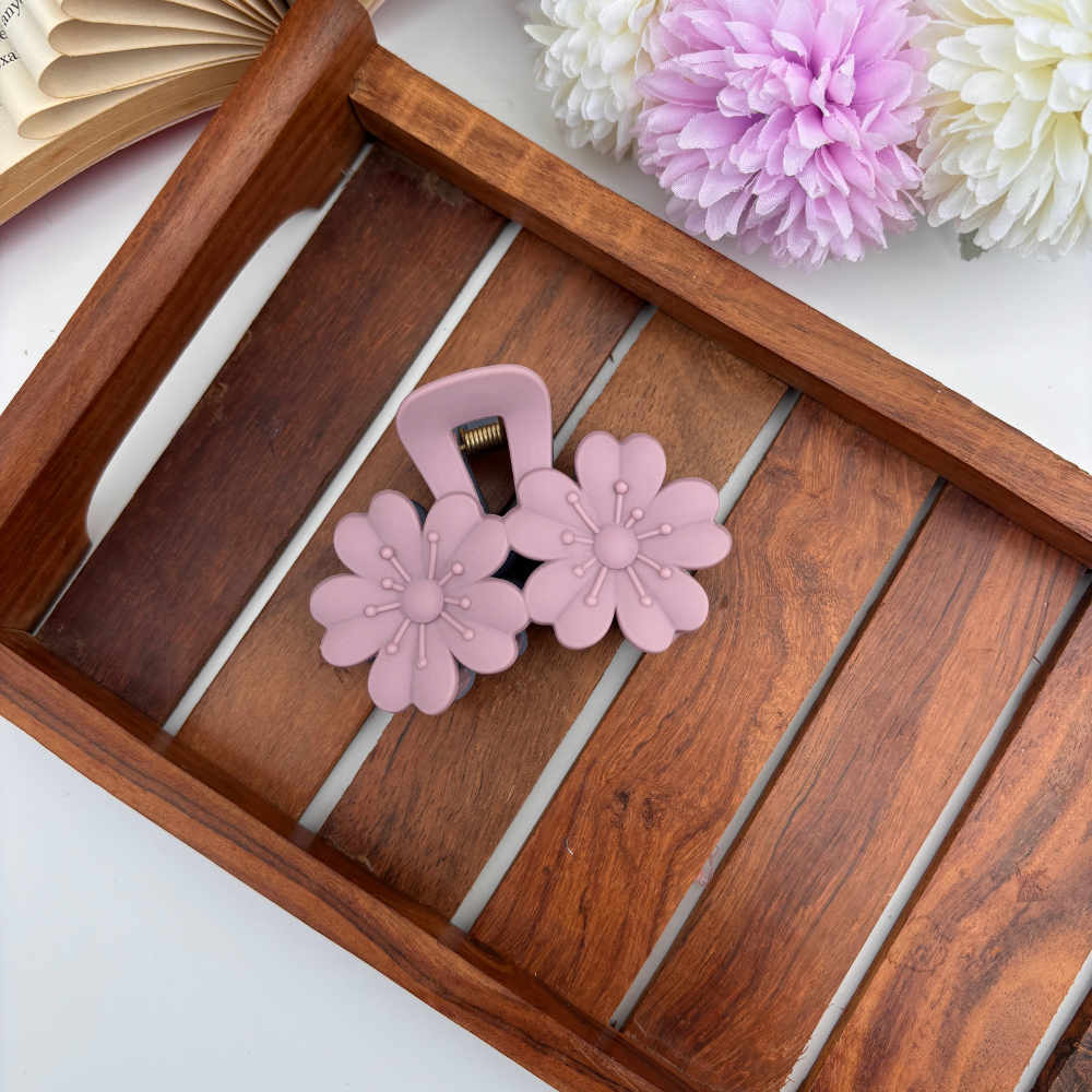 Dual Colour Twin Daisy Hair Claw - Large