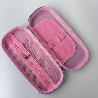 Hard Case Cartoon Pencil Pouch with Zip – Large Capacity