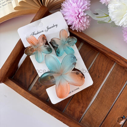 Dreamy Petal Crystal Hair Claw - Set of 3