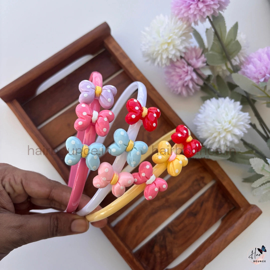 Polka Bow Hairband – Pastel Collection