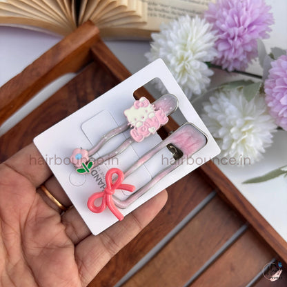 Cute Charm Metal Kids Hair Clips – Pack of 2