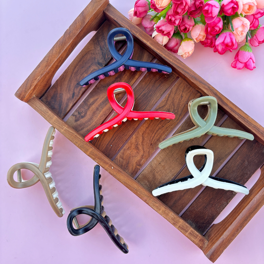 Dual Colour Loop Hair Claw - Large