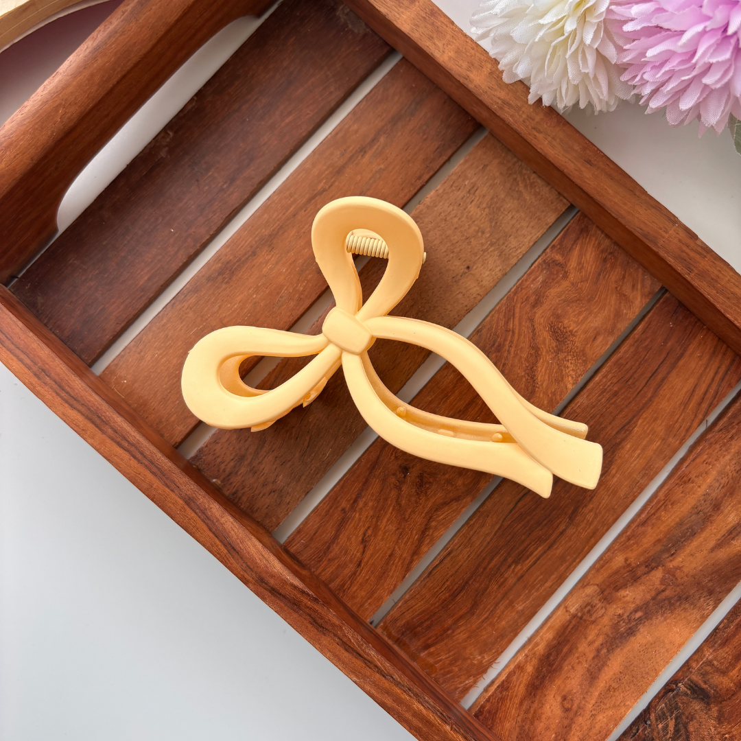 Colourful Matte Ribbon Hair Claw – Large