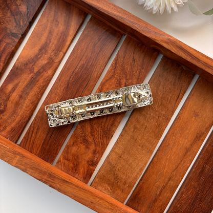 Antique Kundan Rectangle Hair Clip