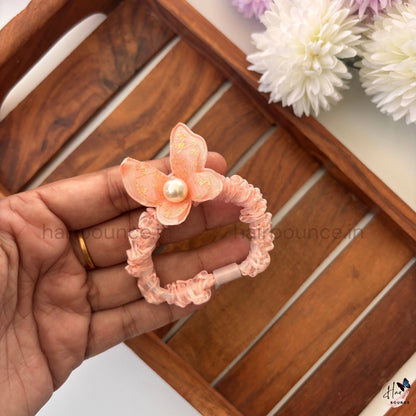 Butterfly Pearl Organza Scrunchie