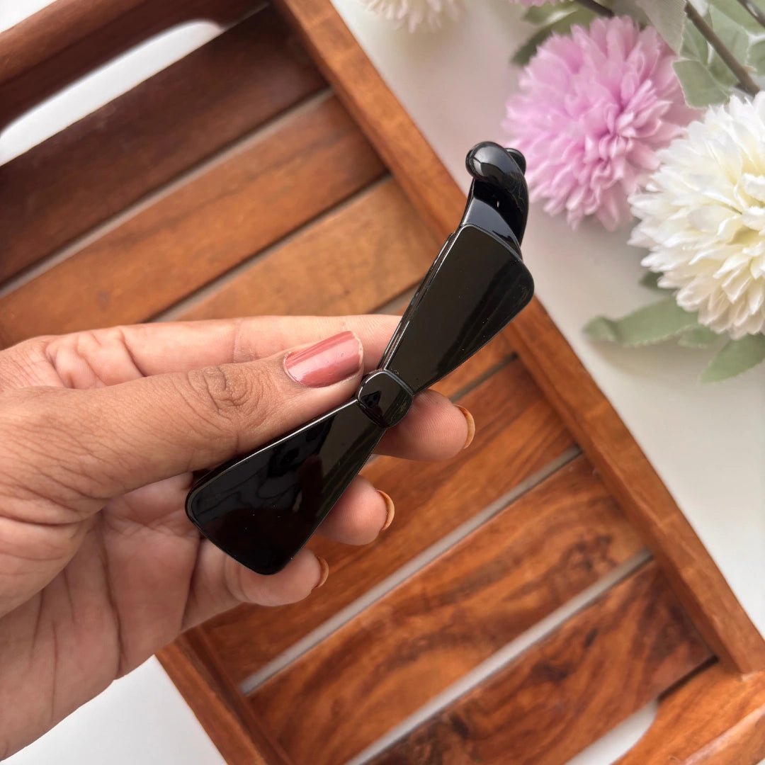 Glossy Classic Bow Banana Clip - Medium