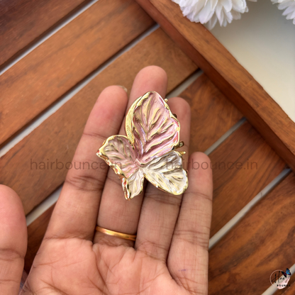 Iridescent Petal Butterfly Hair Claw – Medium