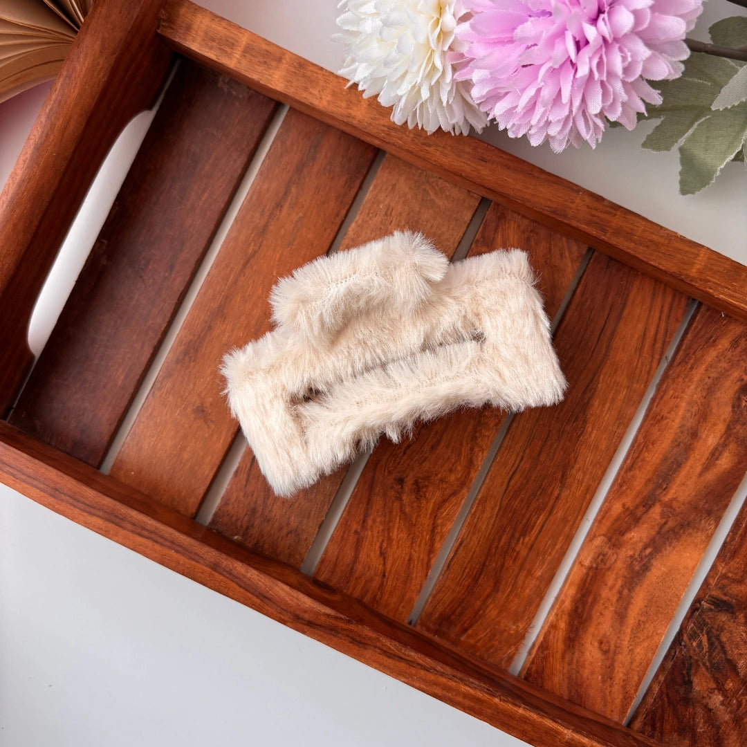 Nude Shade Rectangle Hair Claw - Large