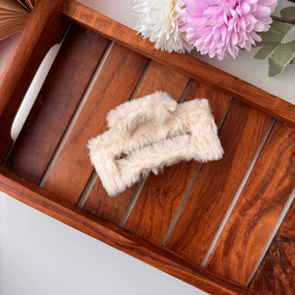 Nude Shade Rectangle Hair Claw - Large