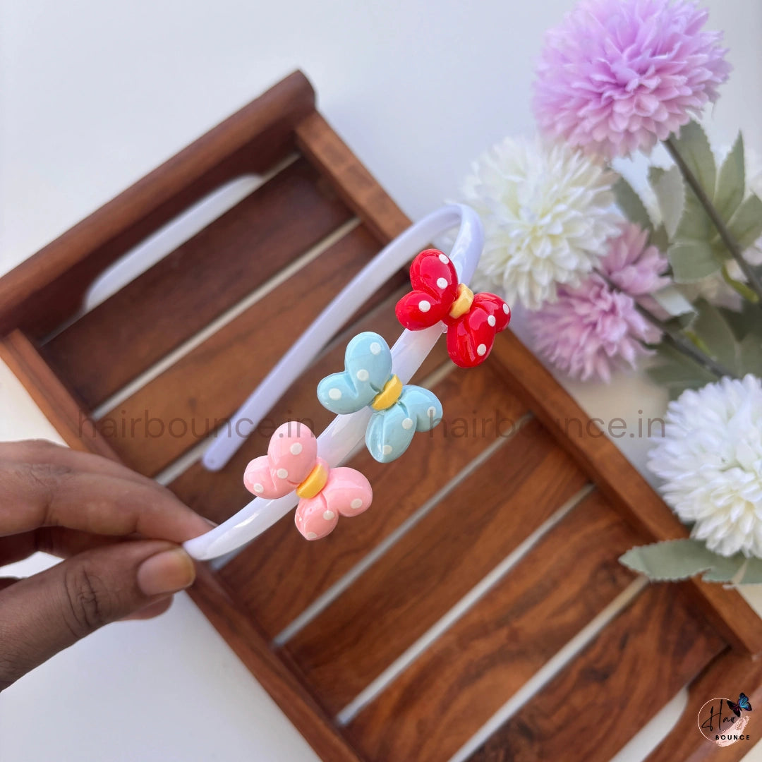 Polka Bow Hairband – Pastel Collection
