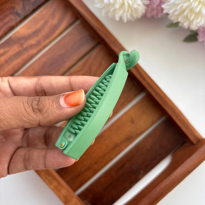 Matte Finish Classic Banana Hair Clip - Medium
