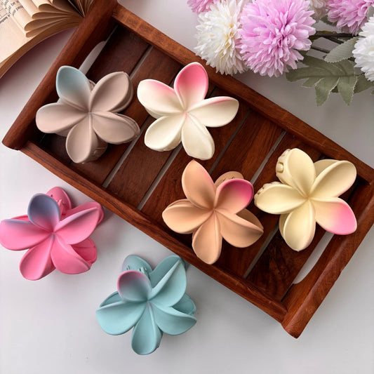 Dual Shade Lilly Flower Hair Claw – Large