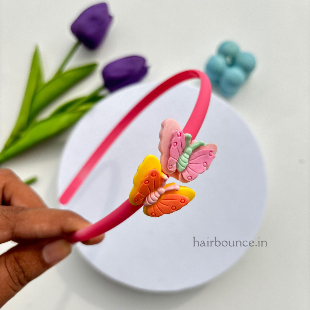 Double Petal Two Butterfly Headband