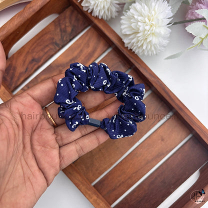 Classic Printed Fabric Hair Scrunchies for Women & Girls