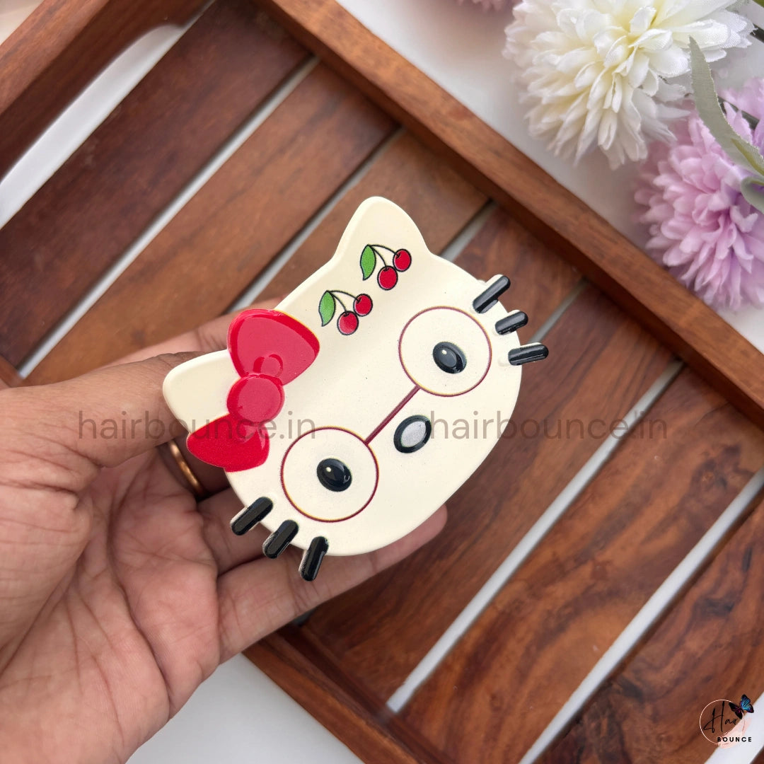 Cute Kitty Cartoon Hair Claw Clip – Large